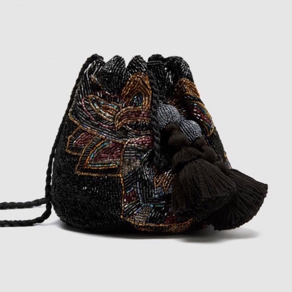 Zara Handbags - Zara Beaded crossbody bag